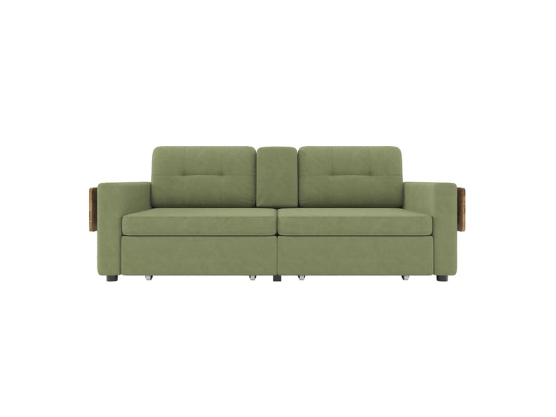 Canapé 2 places avec rangement et tablettes réglables homvra - Conforama A