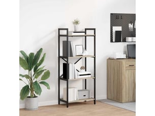 Étagère 4 niveaux, étagère de rangement 56 x 34 x 133,5 cm bois d'ingénierie shl79