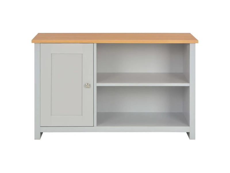  Meuble tv moderne fonctionnel 95 x 39 x 58 cm rangement pratique ambiance cosy en bois mélaminé gris 02_0046453  - Conforama C