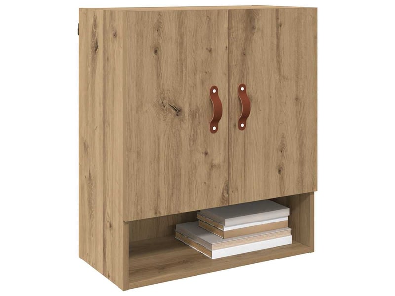  Meuble mural, rangement salon 60 x 31 x 70 cm bois d'ingénierie chêne artisanal shl825  - Conforama C