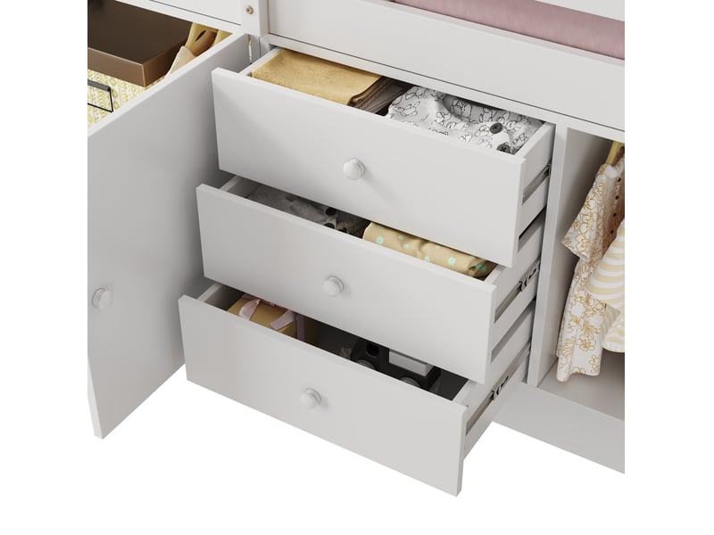  Lit surélevé enfant 90x200 avec rangement et escalier cravdom  - Conforama D