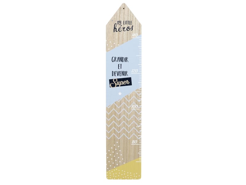  Décoration murale enfant toise garçon 100cm bleu  - Conforama A