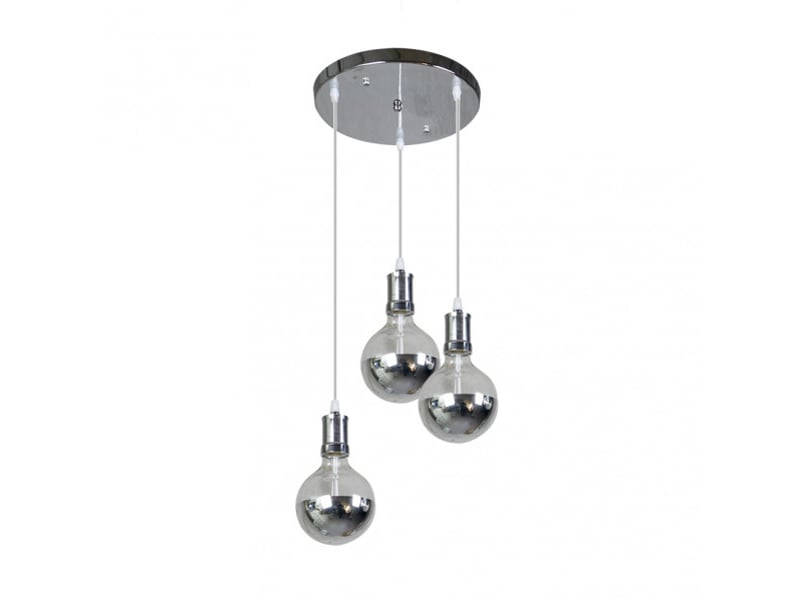  Fabrilamp gala, lampe, moderne, 3 x e27, chromé, 36-118 x 36 x 36 cm 167283020 - Conforama A