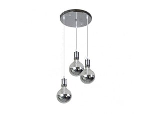 Fabrilamp gala, lampe, moderne, 3 x e27, chromé, 36-118 x 36 x 36 cm