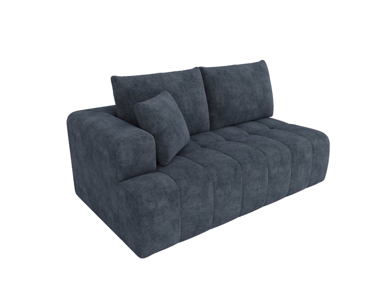  Canapé d'angle modulaire 244,5 x 136 x 79 cm – bleu – chenille, confort moelleux, design bas, 3 places  - Conforama A