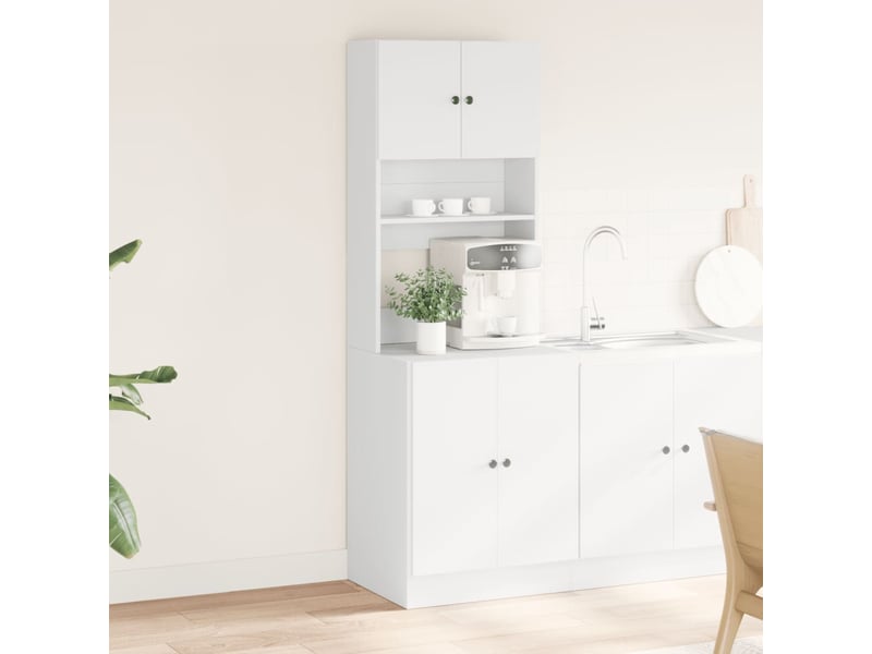  Meuble de rangement, armoire de cuisine blanc 60x50x180cm bois d'ingénierie  - Conforama C