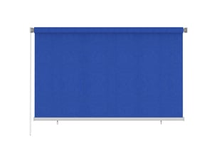 Store enrouleur, store roulant d'extérieur 245 (l) x 140 (h) cm bleu hdpe cf47391