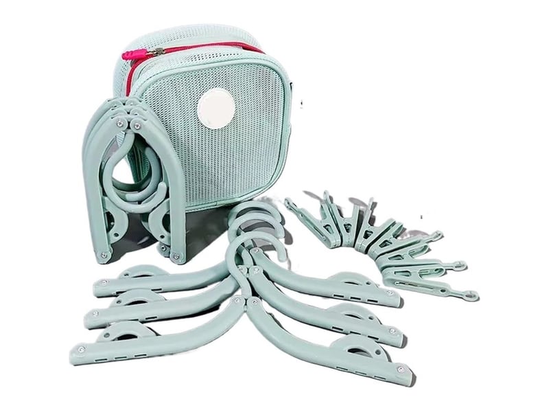 Cintres de voyage pliables cintre pliant ultra léger, portable, antidérapant, résistant à la charge, essentiel for maison et l'extérieur(blue)  - Conforama A