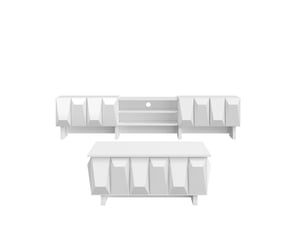 Meuble tv coloris blanc 180 cm DESVIAE  