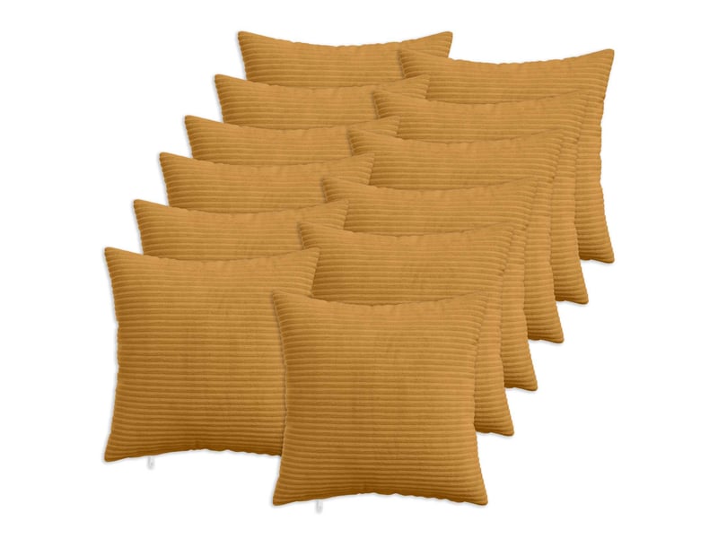 Lot de 12 housses de coussin heerlen jaune 45 x 45 cm cf49031 - Conforama B