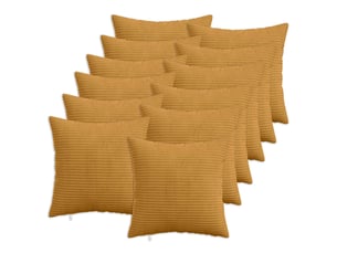 Lot de 12 housses de coussin heerlen jaune 45 x 45 cm cf49031