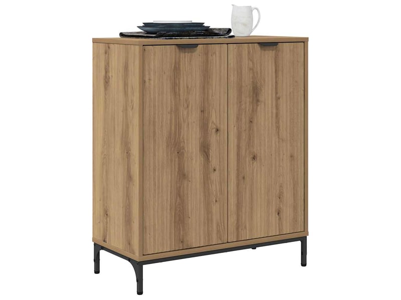 Buffet salon, buffet de rangement chêne artisanal 69,5x33x82 cm bois d'ingénierie - Conforama C