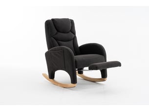 Fauteuil relax manuel OKMYHOME Tissu bouclette gris vendu A l'unité