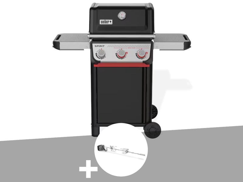Barbecue à gaz spirit e-325 + rôtissoire - weber - Conforama A