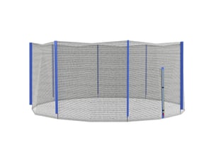 Filet de remplacement pour trampolines ø 366 cm 8 poteaux droits filet de sécurité pour trampolines, entrée zippée