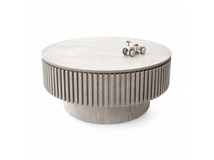 Table basse rond(e) coloris blanc <strong>MIVRAY </strong> <strong></strong> - 75 cmx75 cm
