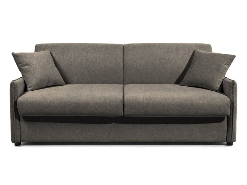  Adele - canapé lit 3 places convertible express couchage quotidien 160x190 cm matelas 14 cm en tissu texturé - best mobilier - gris anthracite ADELE - Conforama A