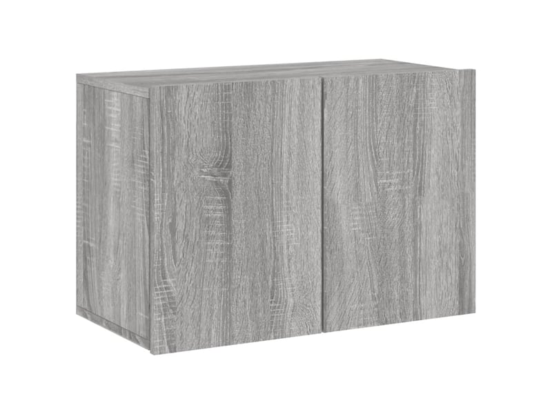  Meuble tv - banc tv - meuble de rangement mural sonoma gris 60x30x41 cm  - Conforama A
