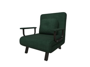 Fauteuil convertible   Tissu vert