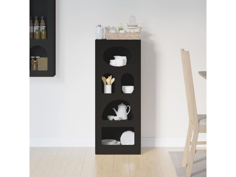  Buffet - bahut - meuble de rangement elst noir 40 x 35 x 100,5 cm bois d'ingénierie  - Conforama D