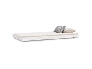 Lit simple 80x200 cm coloris blanc