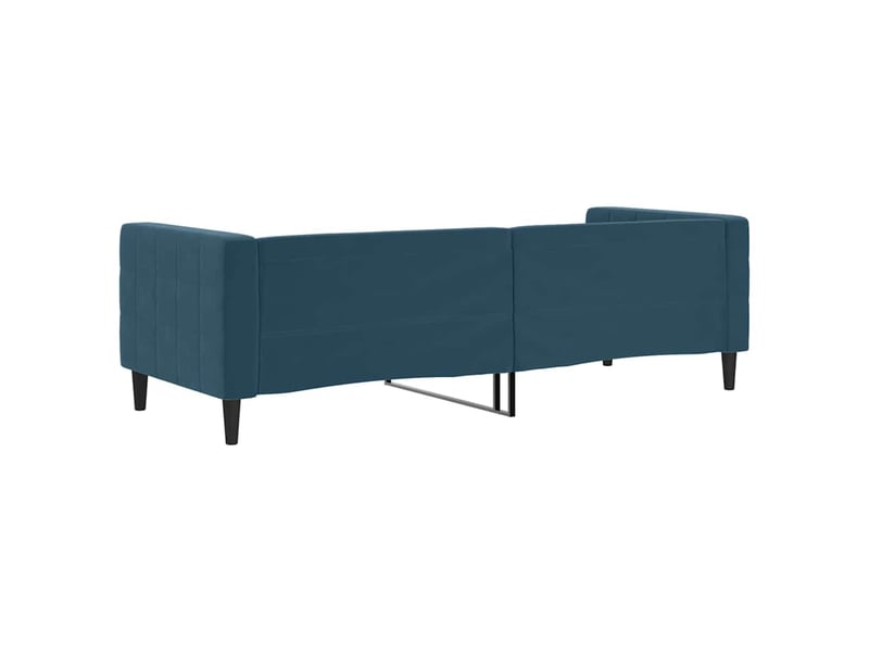  Lit simple- lit adulte -  lit de repos sans matelas bleu 80x200 cm velours  - Conforama D