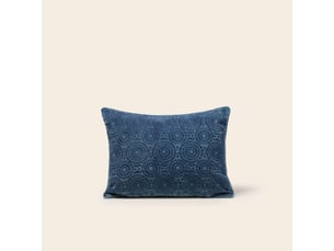 Housse de coussin en velours brodé de fil coton  solaya