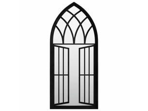 Miroir rectangulaire à fixer coloris noir <strong></strong>  <strong></strong> - 100 cm x 45 cm