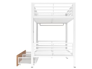 Lit superposé 90x200 cm <strong>HAUSS SPOLE</strong>  <strong></strong> coloris blanc