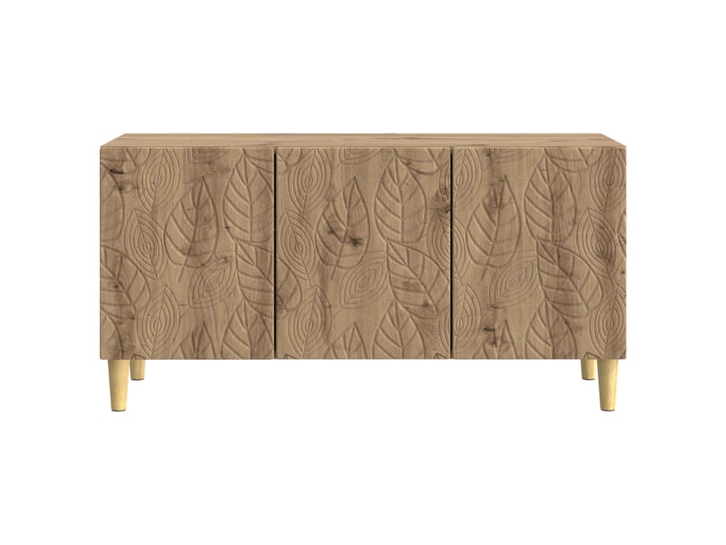  Meuble tv - banc tv - meuble de rangement 99 x 34,5 x 50 cm chêne artisanal bois d'ingénierie  - Conforama E