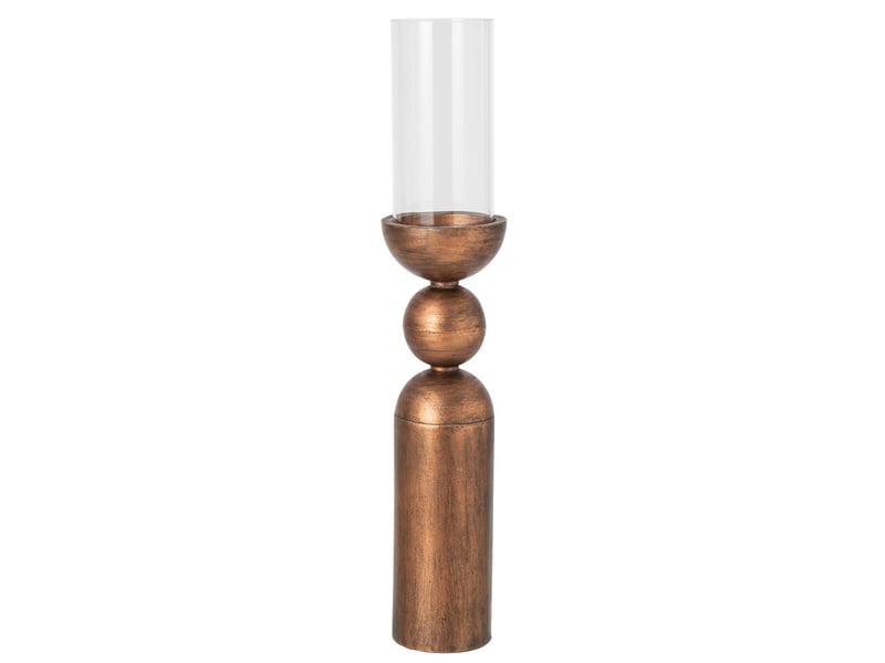  Photophore sur pied en métal damien 68cm bronze  - Conforama A