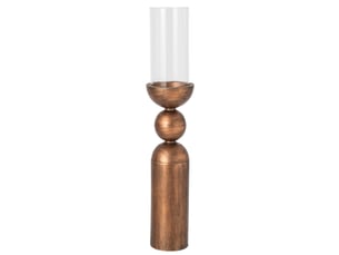 Photophore sur pied en métal damien 68cm bronze