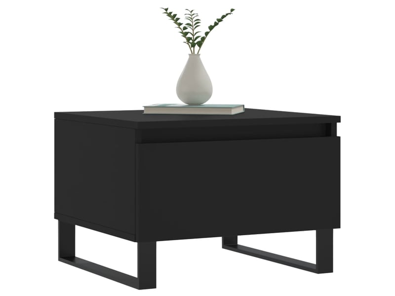  Tables basses 2 pcs | table de salon noir 50x46x35 cm bois d'ingénierie  - Conforama C