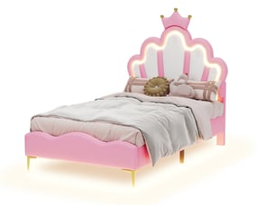 Lit simple 90x200 cm FERRARINI coloris rose