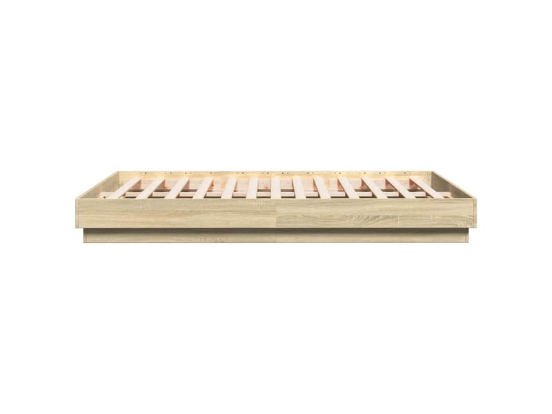  Lit double- lit adulte -  cadre de lit sans matelas chêne sonoma 160x200 cm  - Conforama D