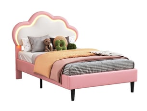 Lit simple 90x200 cm    coloris rose