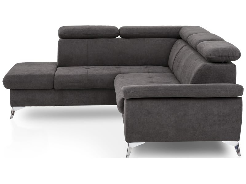 Canapé d'angle gauche convertible 4 places en tissu ALLY 2 coloris gris - Conforama C