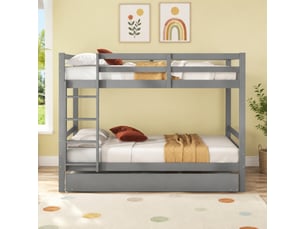 Lit superposé 140x200 cm <strong>STILVORA</strong> <strong></strong> coloris gris
