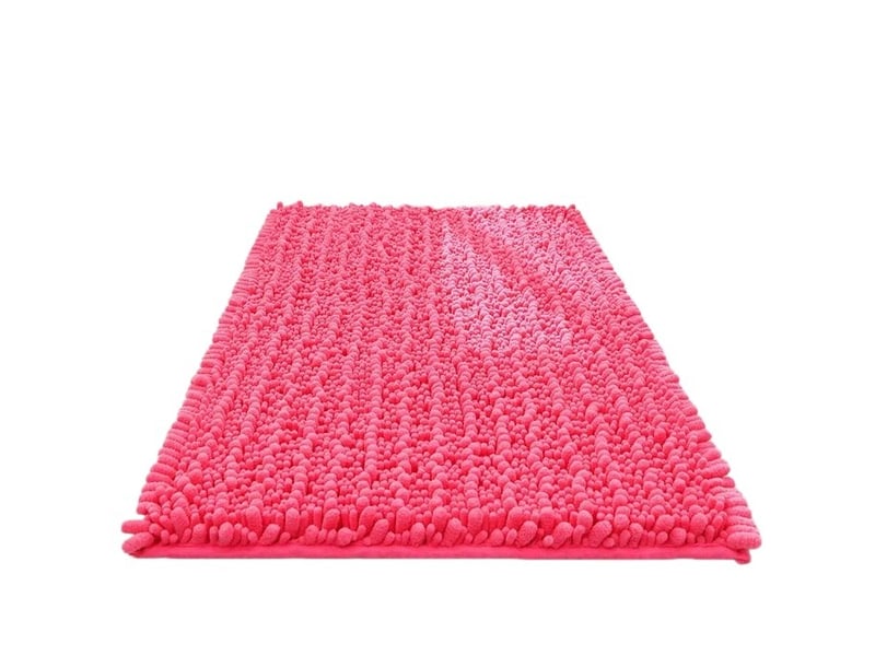  Tapis de bain en chenille antidérapant - 40 x 60 cm - rose  - Conforama A
