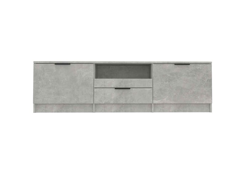  Meuble tv - banc tv - meuble de rangement gris béton 140x35x40 cm bois d'ingénierie  - Conforama D