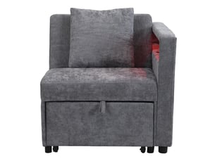 Lit banquette 70x140 cm    coloris gris