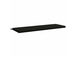 Coussin de banc, coussin d'assise, coussin de canapé soest 100 % polyester noir 140 x 50 x 5 cm cf53418