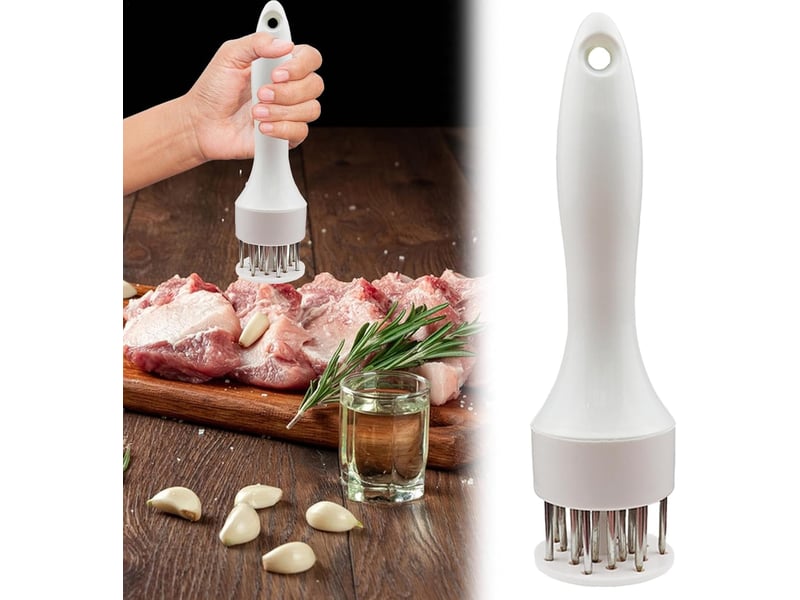  Attendrisseur de viande pour la cuisine, attendrisseur de viande de bœuf à 21 broches, outil de cuisine professionnel pour barbecue  - Conforama C