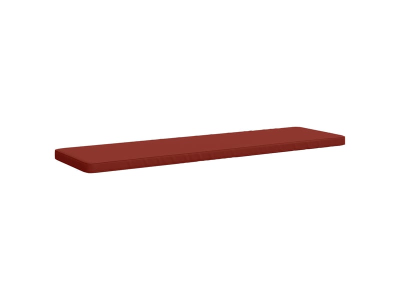 Lot de 2 coussins de banc, coussins d'assise vught 100 % polyester rouge cf58082 - Conforama D