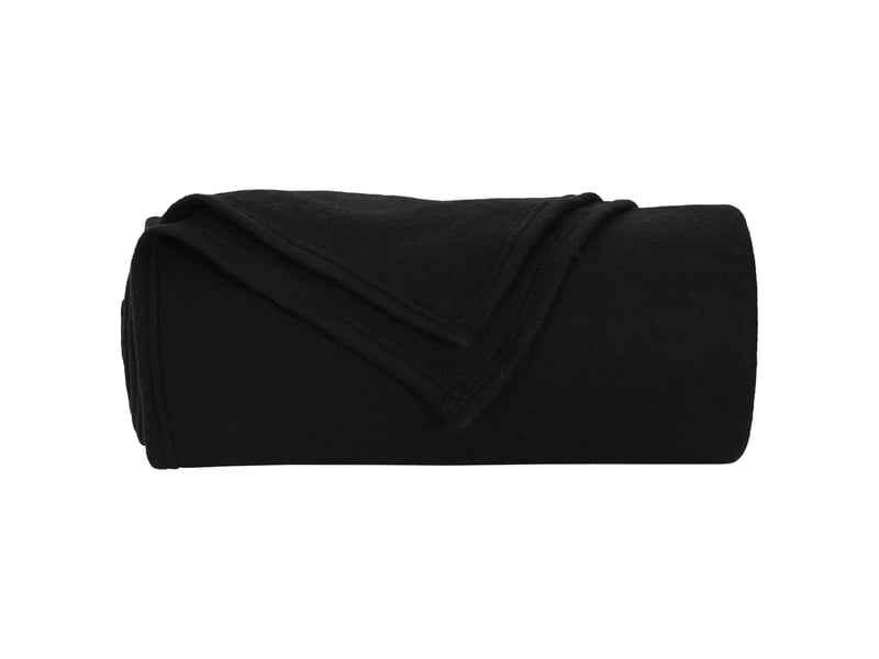  Plaid canapé noir 240x220 cm 0.74 kg polaire  - Conforama D