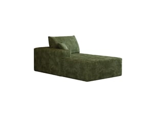Canapé droit convertible <strong></strong> <strong></strong> 1 place Tissu vert
