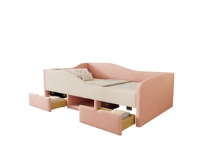 Lit avec rangement 90x190 cm <strong>OKWISH</strong>  <strong></strong> coloris coloris assortis