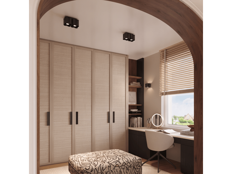  Plafonnier ovio 1 noir gu10 aluminium moderne 10x12x12cm SL.3337 - Conforama C