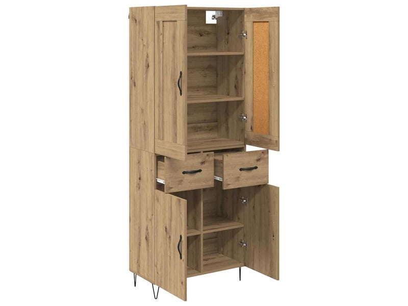  Buffet - haut armoire chêne artisanal 69,5 x 34 x 180 cm  - Conforama E