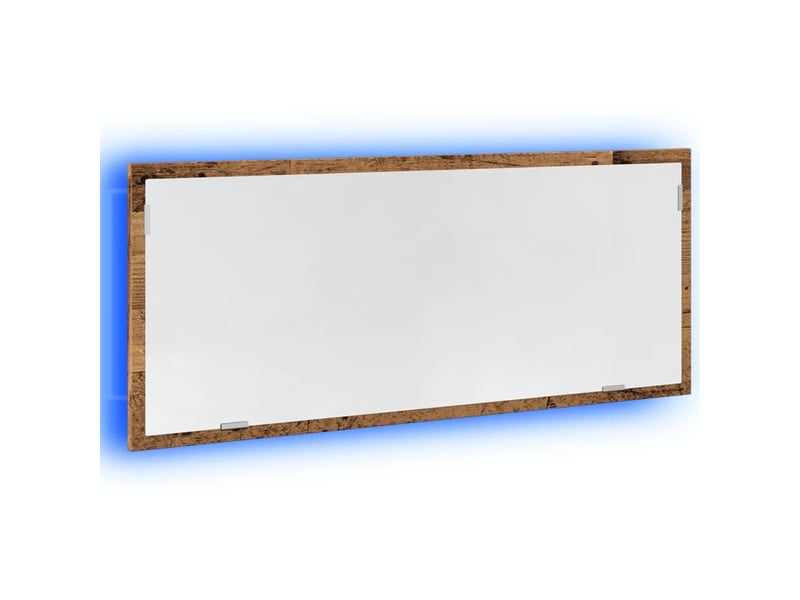 Miroir de salle de bain, miroir de toilette à led vieux bois bois d'ingénierie cf62521 - Conforama C